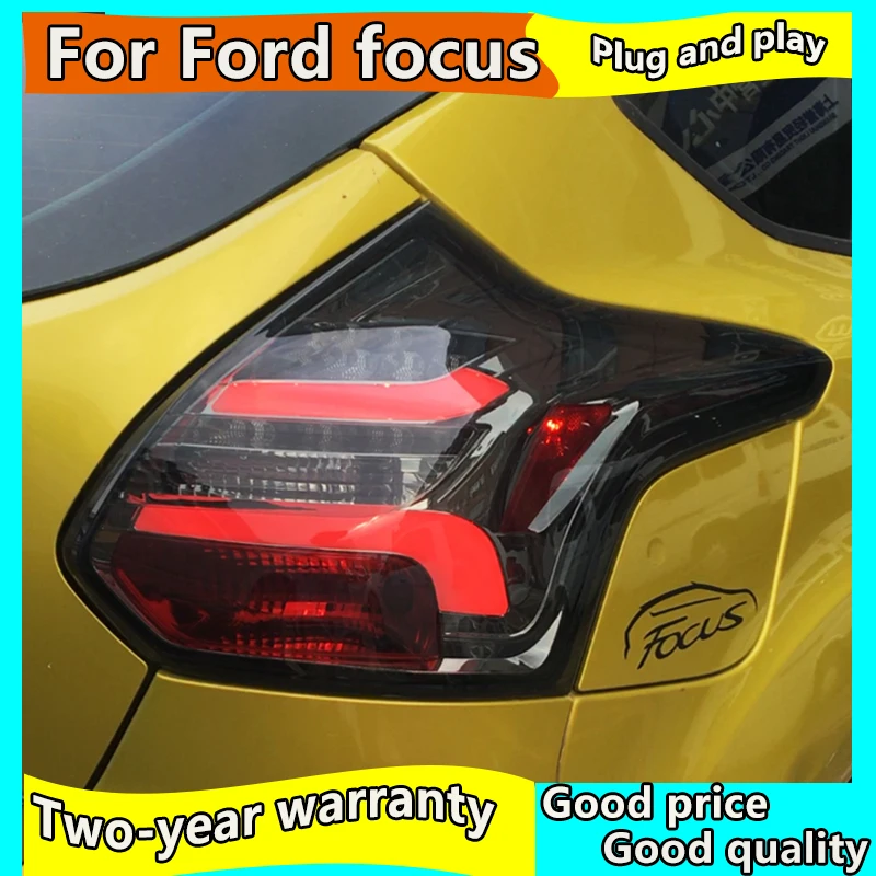 Dynamic Video for 2012 2013 2014 year for FORD Focus 3 hatchback LED Strip Tail Lamp rear lights back light Red color TJ