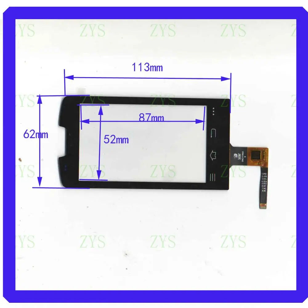 ZhiYuSun 5PCS/LOT Freeshipping GNC1176A2  4.3inch Capacitive screen For GPS CAR 113mm*62mm Touchsensor glass 113*62