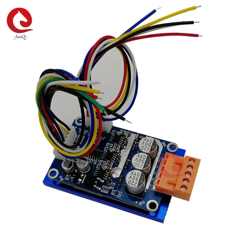 DC12V-36V 15A 500W High Power Brushless Motor PWM Controller Driver Board JYQD-V7.3E3 with Heatsink Connector Wires