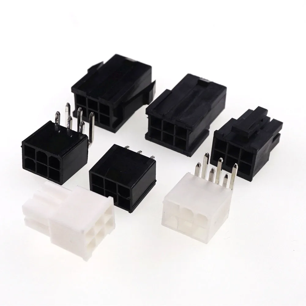 5 pcs 4.2 mm GPU 6 Pin Male Housing Plug Receptacle Male Header PCI Express PCI-E PCIe Video Card Graphic Card Power Connector