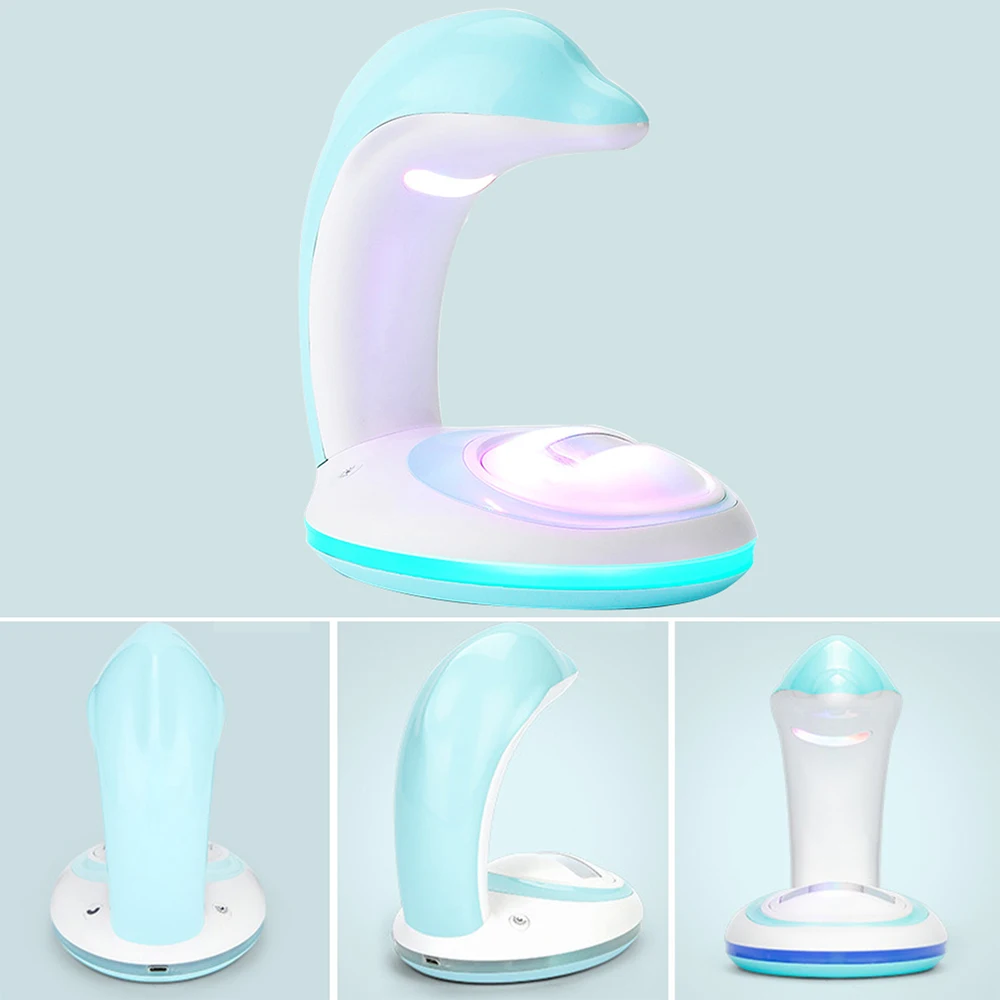 Cute Rainbow USB Rechargeable Night Light Projector Lamps Bedroom Dolphin Party Children Battery Operated Lamp Children Gift