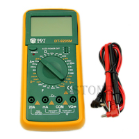 DT9205M LCD Digital Multimeter Voltmeter Ohmmeter Ammeter Capacitance Tester Hot Multimetro mastech esr meter transistor tester