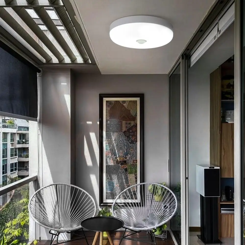 LED Ceiling Light Surface Mounted PIR Motion Sensor Night Lamp 30W 36W Kitchen Basement 220V 240V Home Panel Lighting Fixture