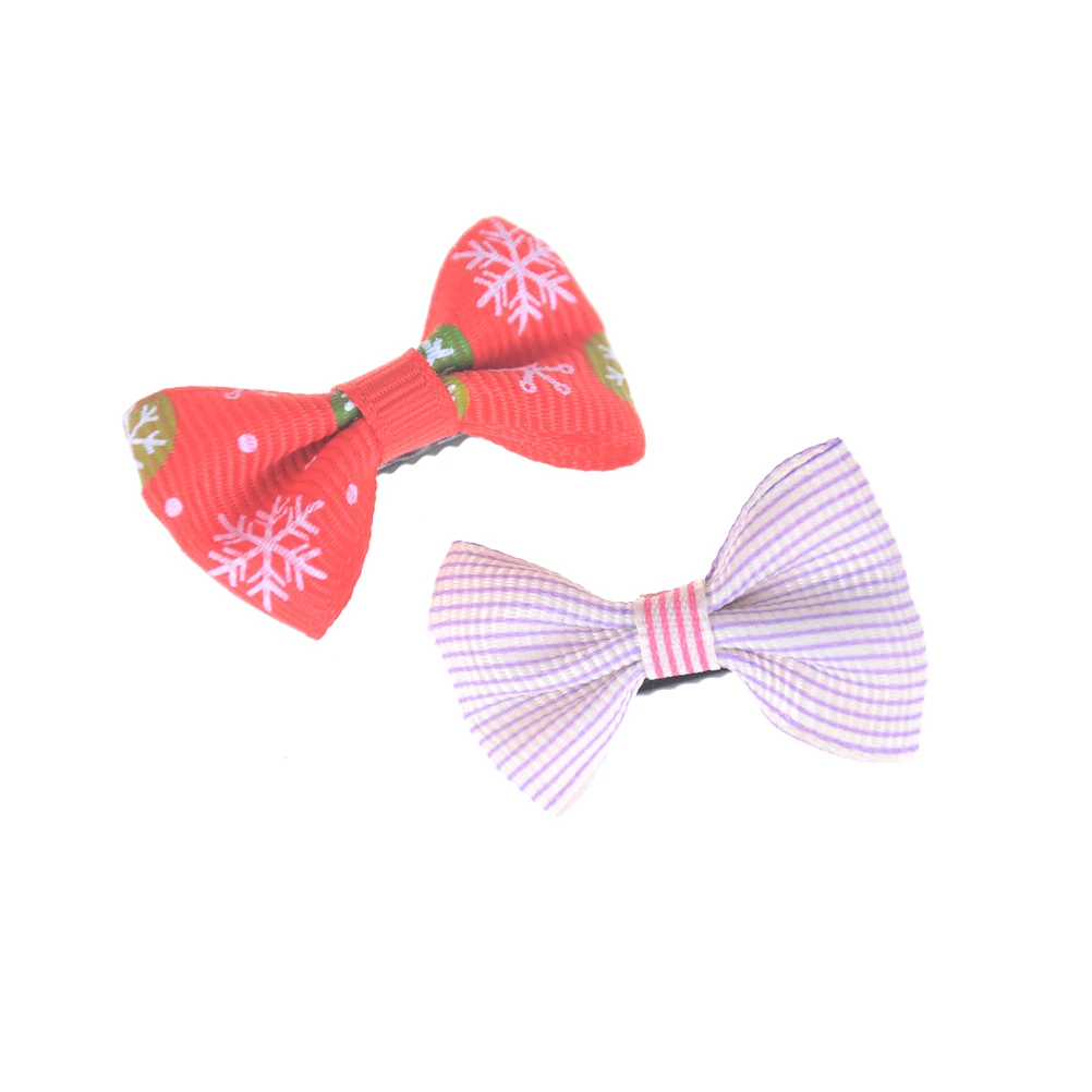 Nuovo 10 pz/lotto Clip di capelli del nastro barrette colorate Hairgrip copricapo Pet Dog archi ragazze cane forcine accessori per capelli