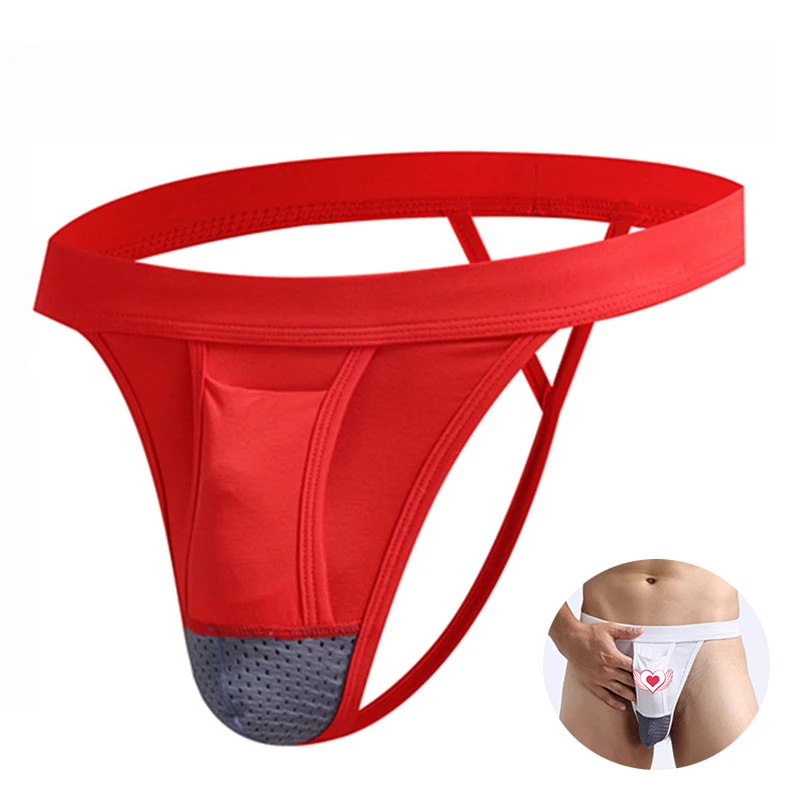 Sexy Mesh Breathable Underwear Thongs Men Jockstrap Penis Pouch Jocks G String Elastic Waistband Underpants