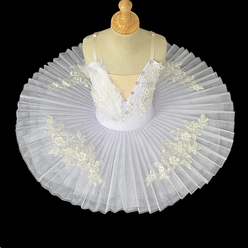 Tutu de Ballet professionnel romantique, lac des cygnes blanc pour filles, Costumes de danse de fête de ballerine pour femmes, robe de Ballet Tutu pour filles