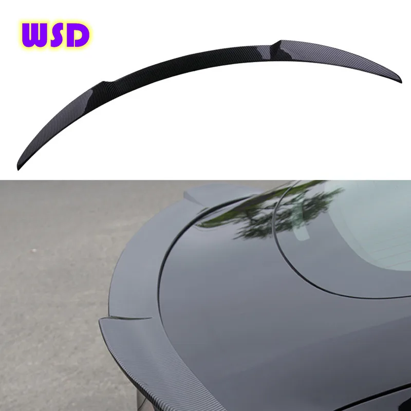

Sport rear wing, suitable for Tesla model Y, carbon fiber texture spoiler, fixed wind wing, car modification parts