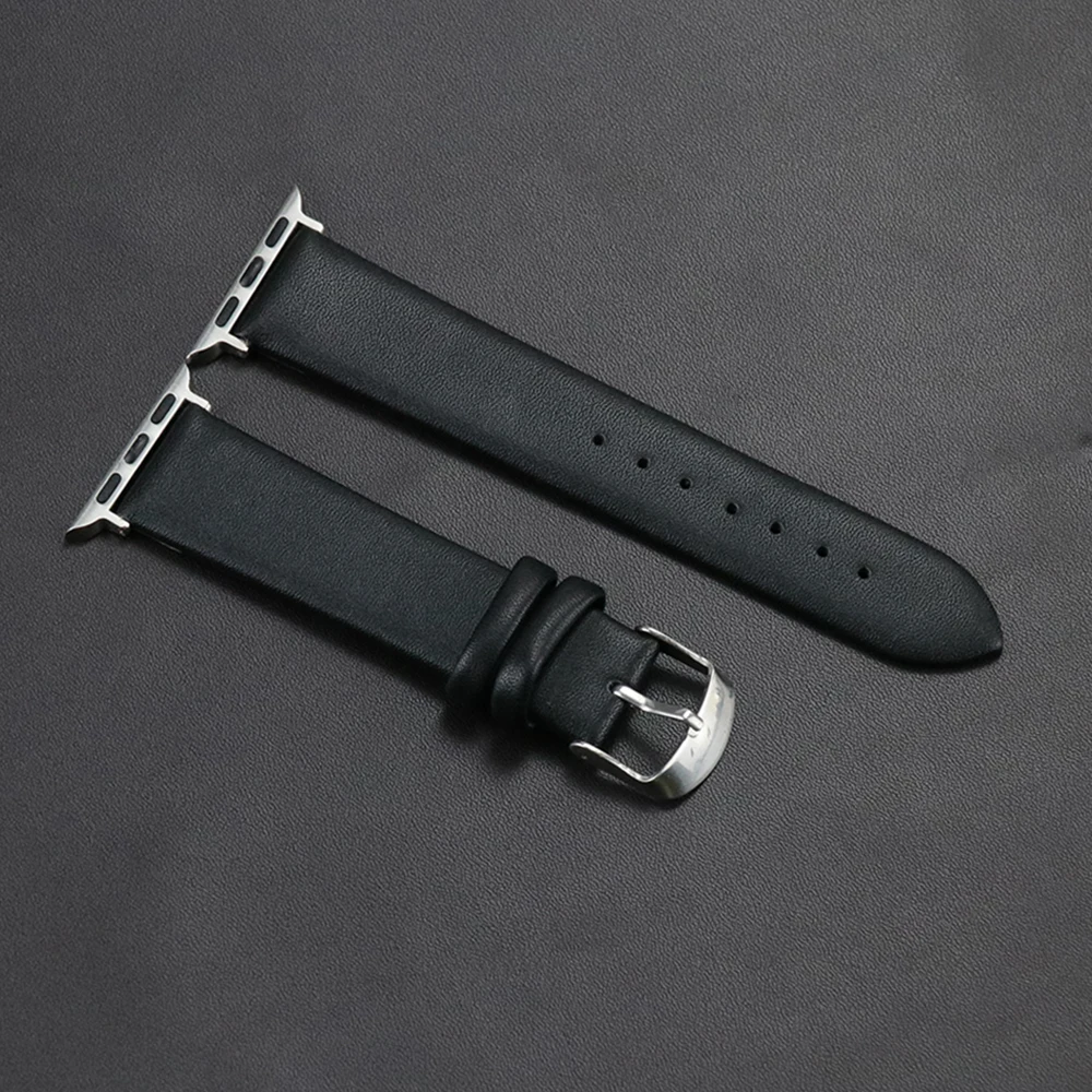 *Genuine *Leather watch Strap for Apple Watch leather Strap Replacement 38mm 40mm for iwatch series 5/4/3/2/1 42mm 44mm soft