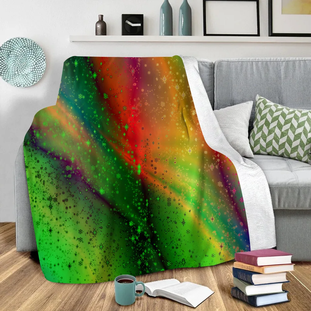 

Psychedelic 3d printed fleece blanket for Beds Hiking Picnic Thick Quilt Fashionable Bedspread Sherpa Throw Blanket 04