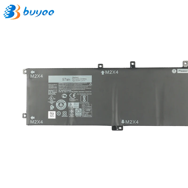 New 6GTPY Original Laptop Battery For Dell XPS 15 9570 9560 Precision 5520 M5510 M5520 Series 5XJ28 5D91C GPM03 11.4V 97Wh H5H20