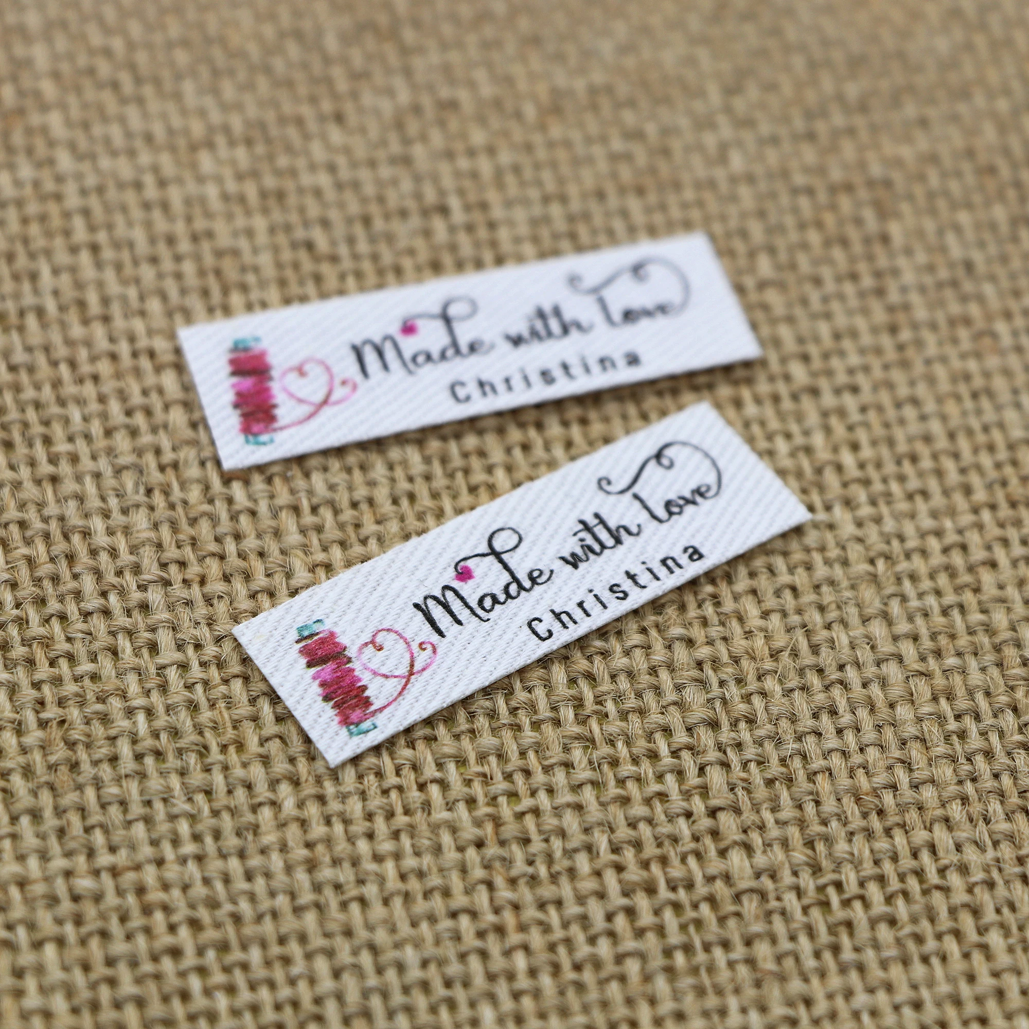 Custom Ironing Labels, Personalized Brand , Logo or Text, Clothing Labels, Custom Printed Fabric Label (YT172)