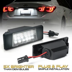 LED License Number Plate light Lamps For Nissan Qashqai J11 Primera P12 Pathfinder R51 X-Trail T31 Juke F15 Micra Versa Navara