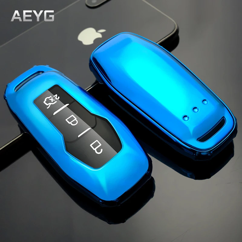 

Soft TPU Car Smart Key Case Cover Fob For Ford MK3 MK4 MK5 Fiesta Ecosport Kuga Explorer Edge Mustang 3 4 ST Mondeo Holder Shell