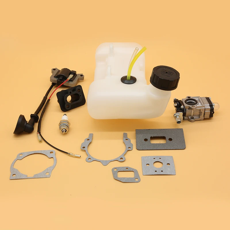 การใช้ถังคาร์บูเรเตอร์ Ignition Coil ปะเก็นชุดสำหรับ40-5 43CC 52CC CG430 CG520 1E40F-5 40F-5เครื่องยนต์เครื่องตัดหญ้าอะไหล่อะไหล่