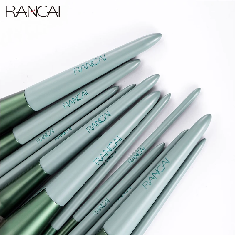 RANCAI – ensemble de pinceaux de maquillage cosmétiques, poudre Large, fond de teint, Contour, ombre à paupières Oblique, poils doux, 13 pièces