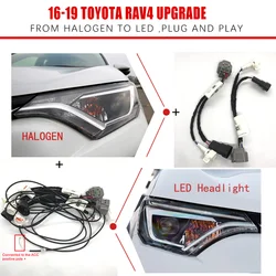 CZMOD Car Headlight Modification Upgrade For Toyota 2016-2019 RAV4 Special Car Transfer Wiring Adapter Harness Cable
