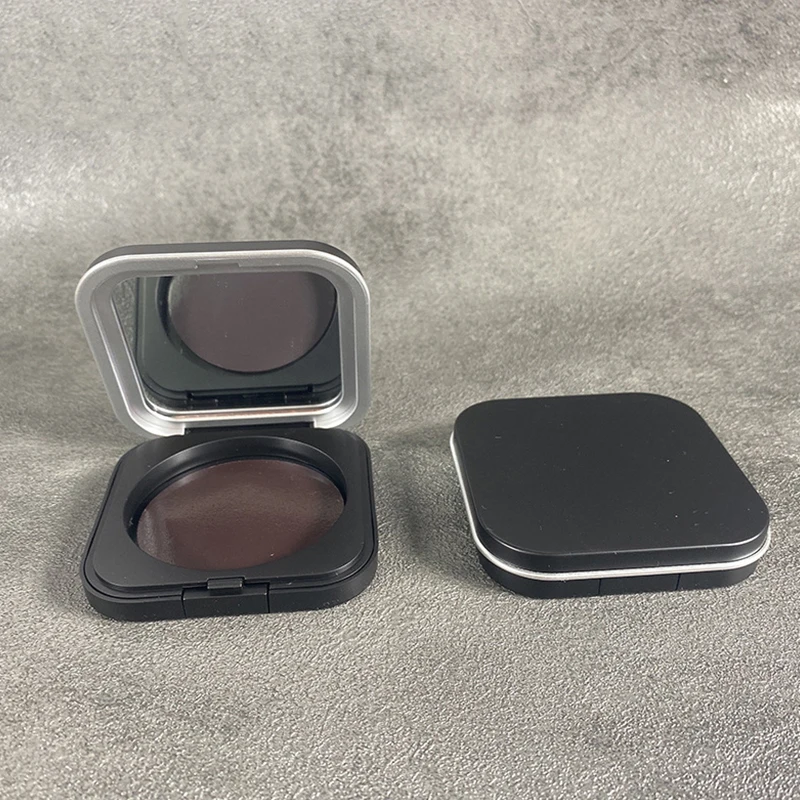 DIY Blush Box with Mirror Foundation Box Portable Matte Black Empty Magnetic Cosmetics Palette High Light Powder Compact