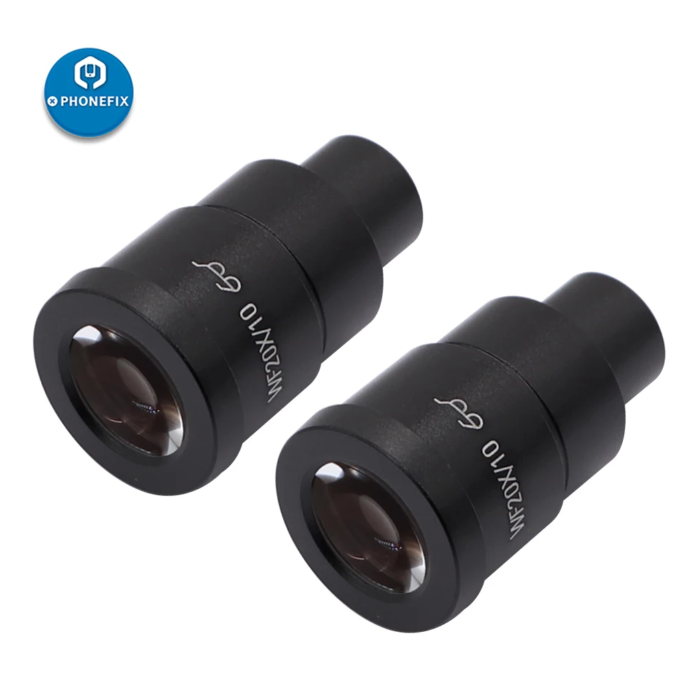 

2PCS WF10X WF20X Wide Field Eyepiece For Industrial Binocular Trinocular Stereo Microscope 30MM Installation Interface