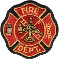 Custom Embroidered Patch Iron on Fire Department Army Badge For Promotional Gift Factory Direct Welcome to Send Your Logo