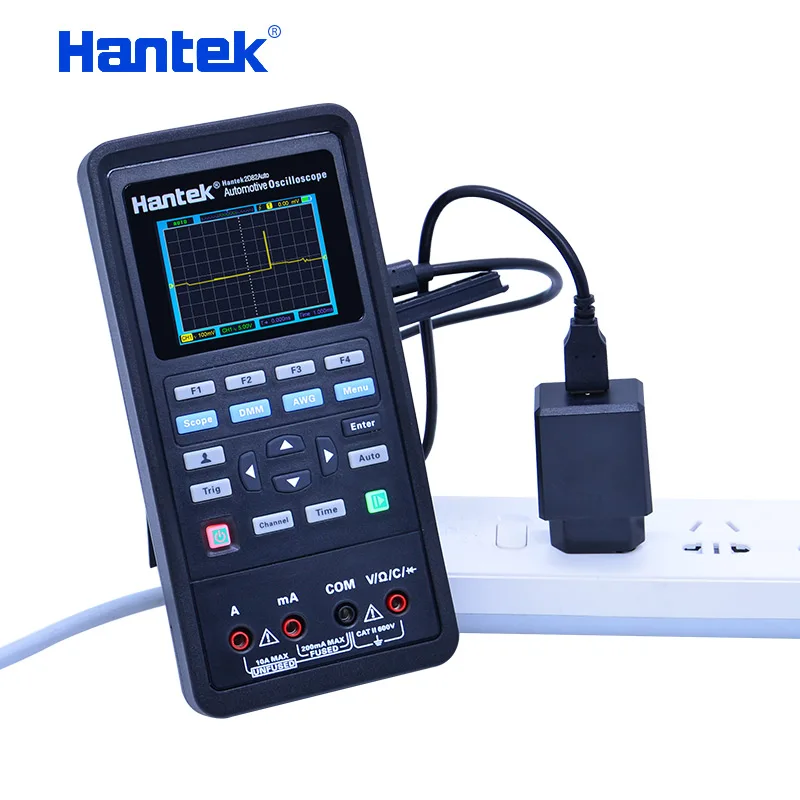 Hantek Digital automotive oscilloscope 2D82 AUTO+multimeter+signal source+Automotive Diagnostic 2 channels 250MSa/s 80MHz