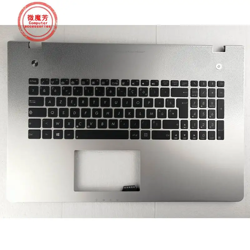 

US/FR Keyboard for Asus N76 N76VZ N76VB N76VJ N76VM silver top case Laptop palmrest upper case KB bezel with Backlight