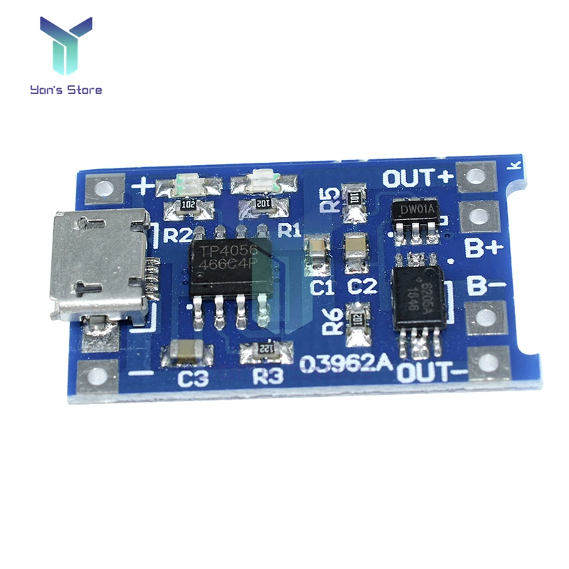 5 pz Micro USB 5V 1A 18650 TC4056A modulo caricabatteria al litio scheda di ricarica con protezione doppia funzione 1A li-ion