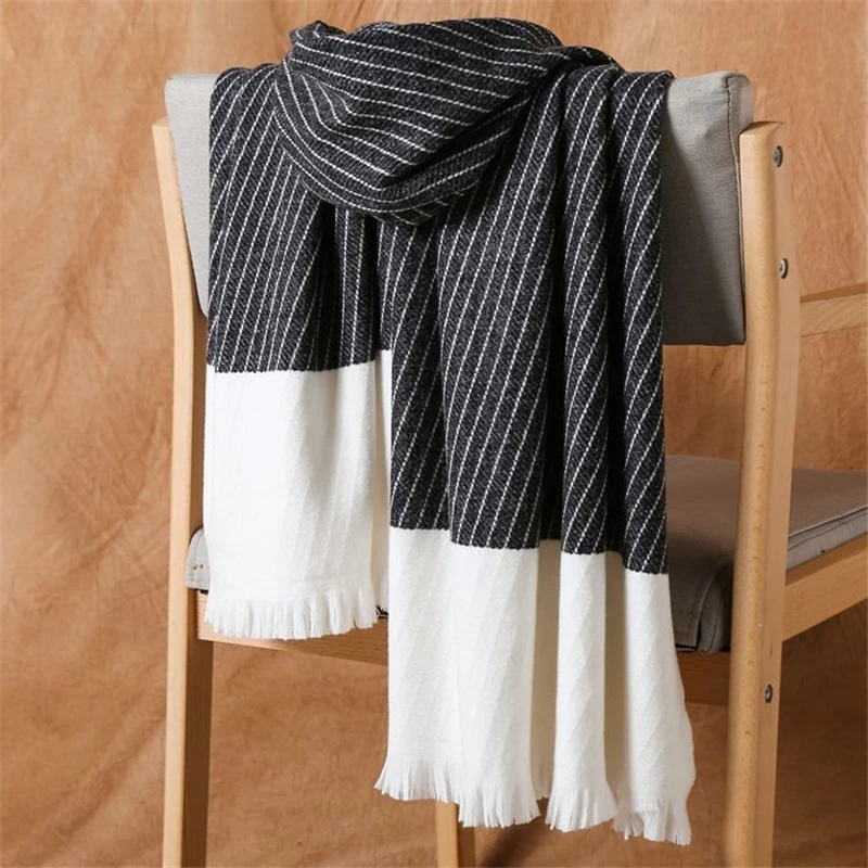 

Luxury Brand Scarf Winter Blanket Cashmere-Like Scarves Women Long Pashmina Female Foulard Soft Shawl Tassel Travel Poncho