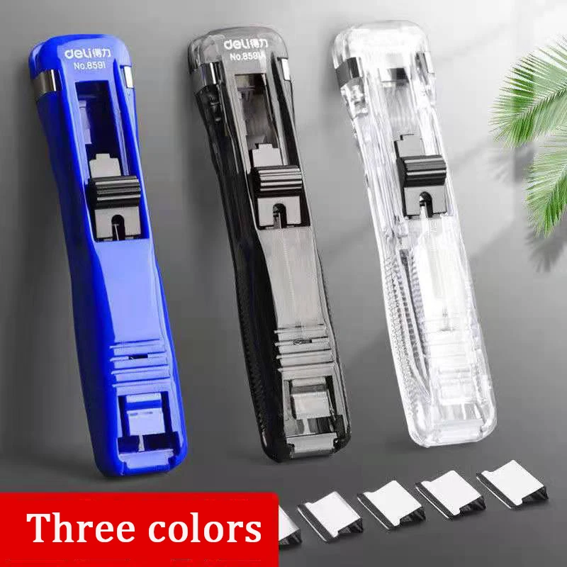 58 PCS Metal Clip Push Clipper Latest Stapler Paper Fixing Organizing Stapler Reusable Portable Push Clamp Not Damage Paper