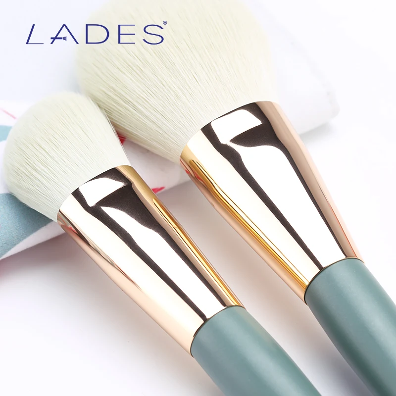 LADES Green Makeup brushes set Professional 10PCS Foundation Powder Contour Eyeshadow make up brush Beauty Tools