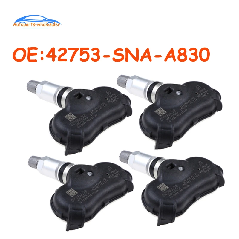 

4 pcs/lot Car For Honda CRZ Insight Odyssey Element Civic TPMS Tire Pressure Sensor 42753-SNA-A830 42753SNAA830 42753SNAA830M1