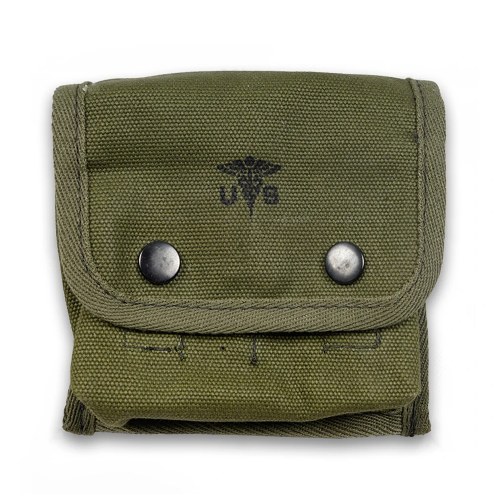 WWII WW2 US ARMY M2 JUNGLE FIRST AID KIT POUCH M1945 OUTDOOR FIELD FIRST-AID KIT With Hook