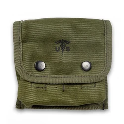 WWII WW2 US ARMY M2 JUNGLE FIRST AID KIT POUCH M1945 OUTDOOR FIELD FIRST-AID KIT With Hook