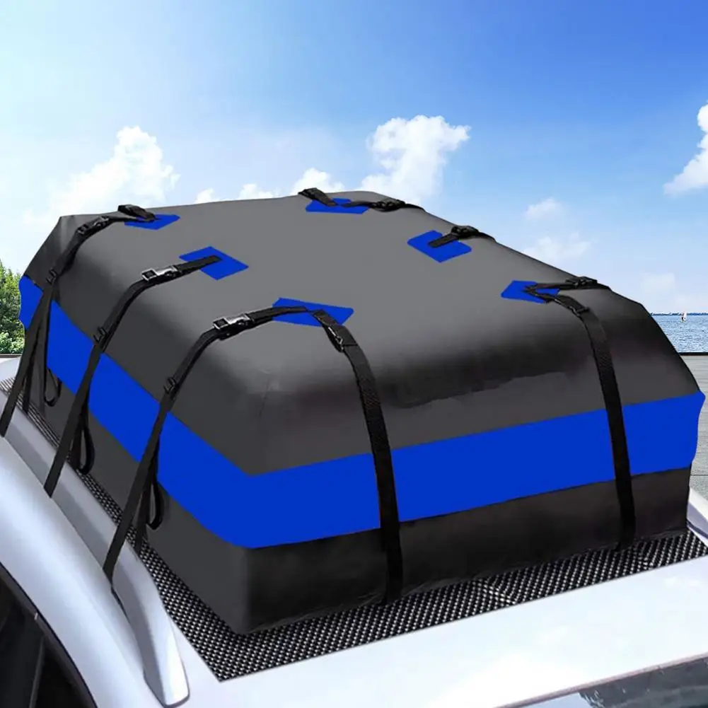 Durable Car Roof Bag Waterproof Rooftop Cargo Carrier With Non-slip Pad And Drawstring Univeral Auto Roof Storage Bag