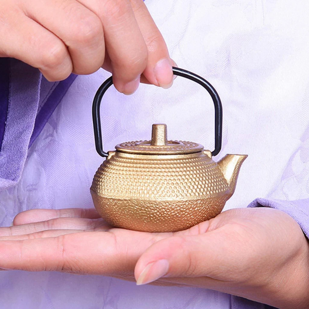 Mini Japanese Style Cast Iron Tea Kettle Tetsubin Small Teapot Tea Pot 50ml