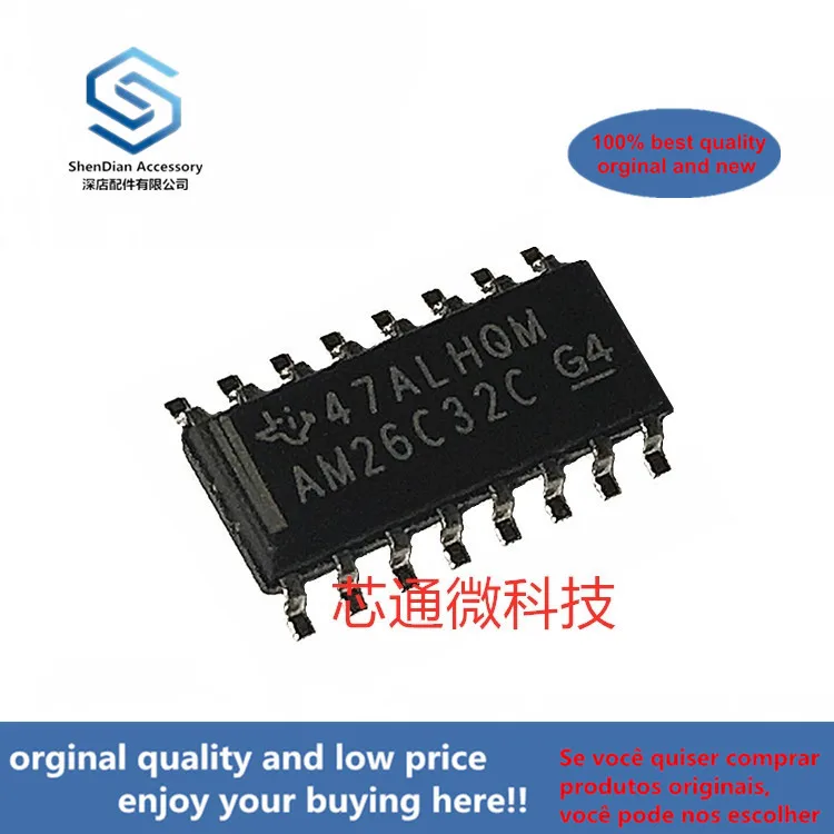 

10pcs 100% orginal new AM26C32CDR AM26C32C SOP-16 QUADRUPLE DIFFERENTIAL LINE RECEIVERS (can work perfect)