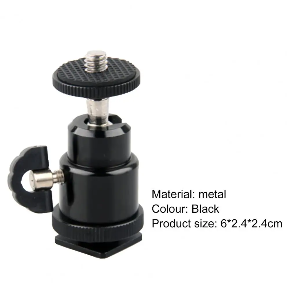 Bluelans Standard 1/4 śruba Port głowica kulowa wygodny panoramiczny Metal 360 stopni obrotowy Adapter do trójnogu do aparatu