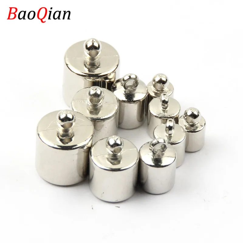 6/7/8/10/12MM Silver Plated Tassel End Bead Cover Suitable for DIY Handmade Jewelry Tassel Line End Cap Reinforcement