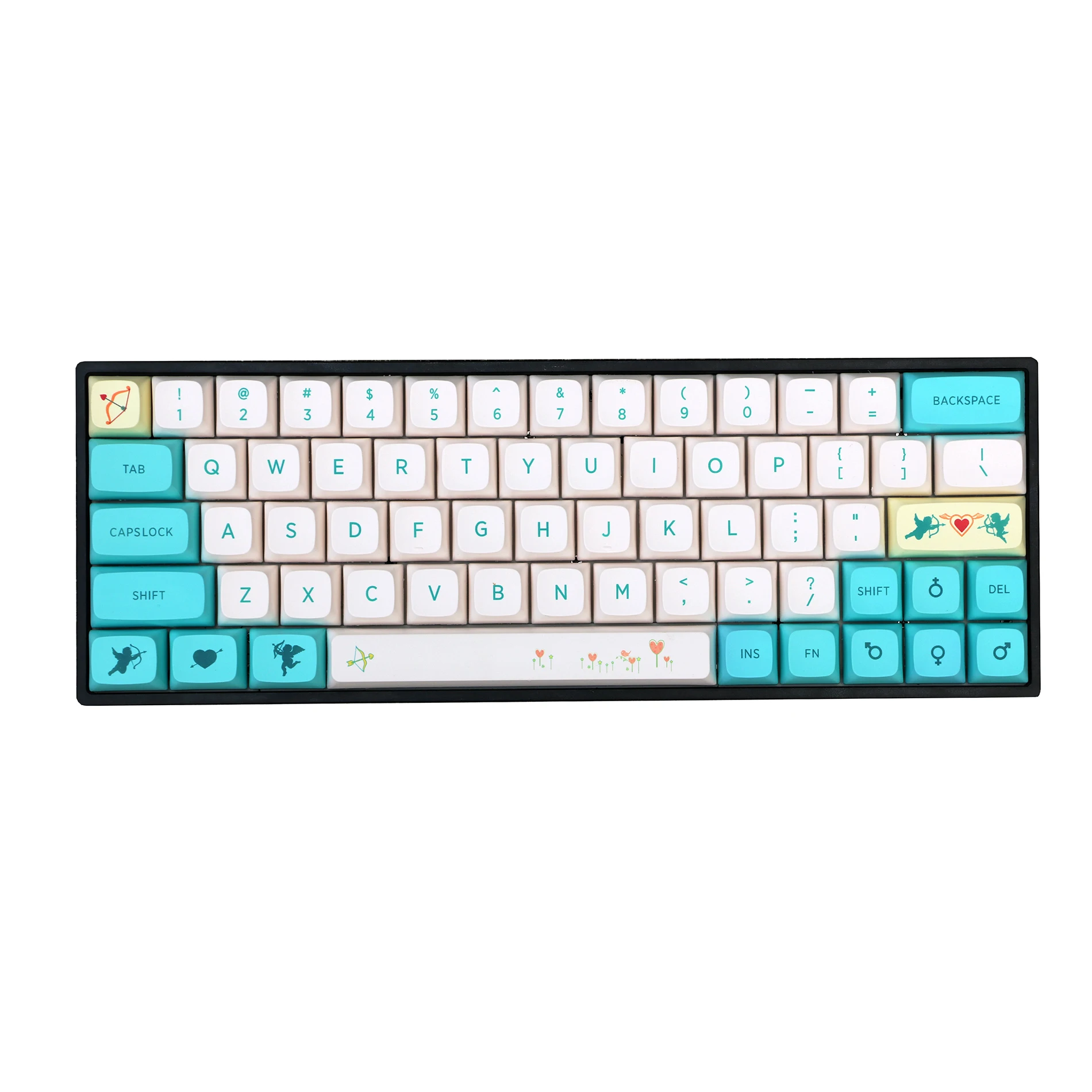 128 keys/set XDA profile PBT dye subbed key caps for Cupid MX switch mechanical keyboard light-proof keycap 1.5mm thickness