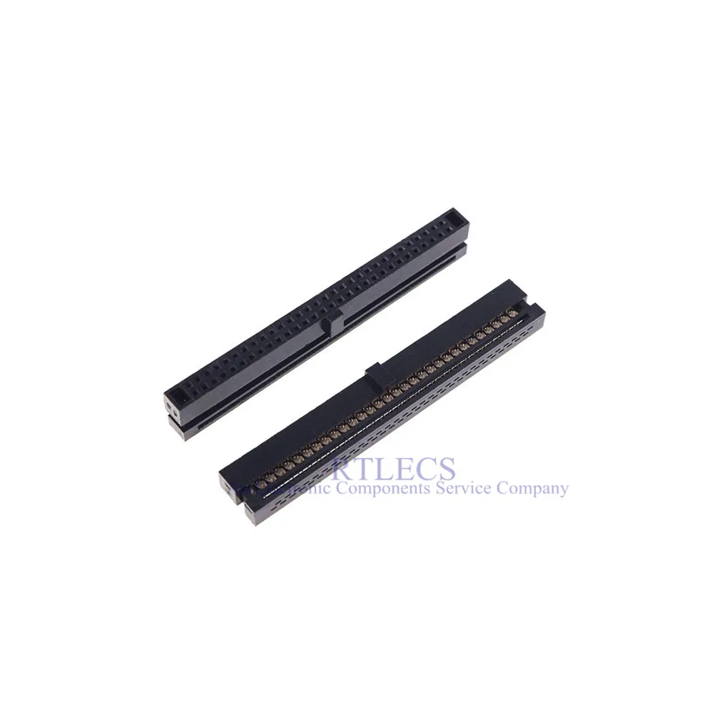 

100 Pcs 0.050" 1.27mm 60 Pin dual Row IDC Connector 2x30 P 60 position Rectangular Female Socket Receptacle Ribbon Cable