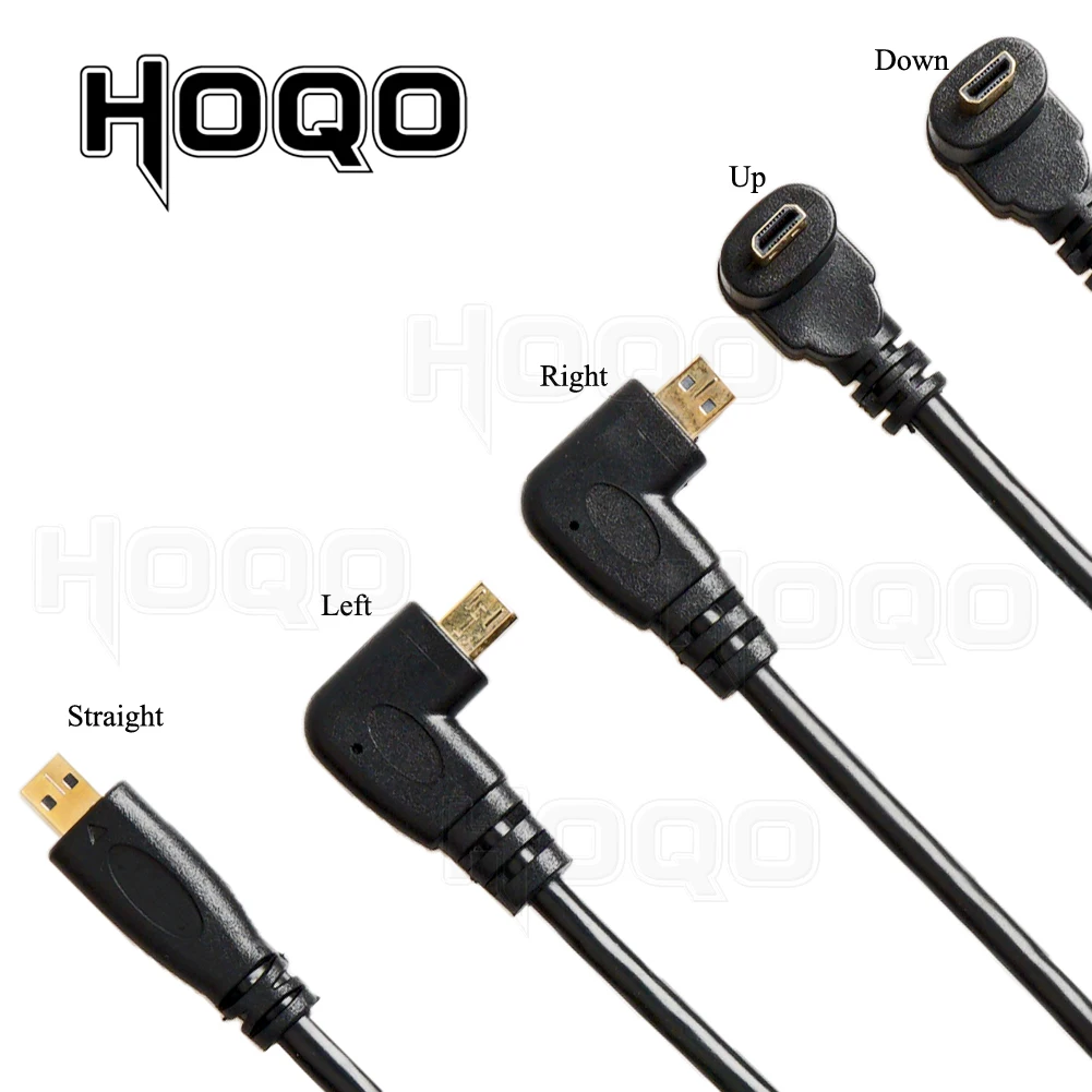 90 Degree Micro HD to HDMI-compatible Left/Right Angle Micro HD MI Cable for Digital camera Sony a6400 GH4 tablet 50cm/150cm