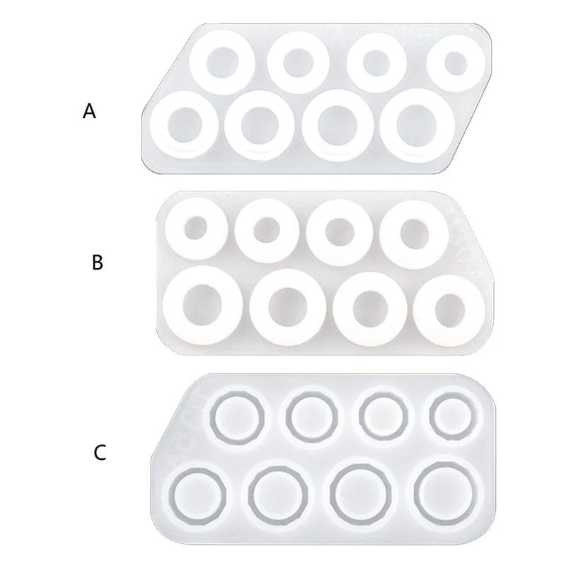 

Mold Assorted Rings Crystal Epoxy Resin Mold Jewerly Ring Silicone Mould DIY Crafts Casting Tool Assorted Rings Crystal Epoxy