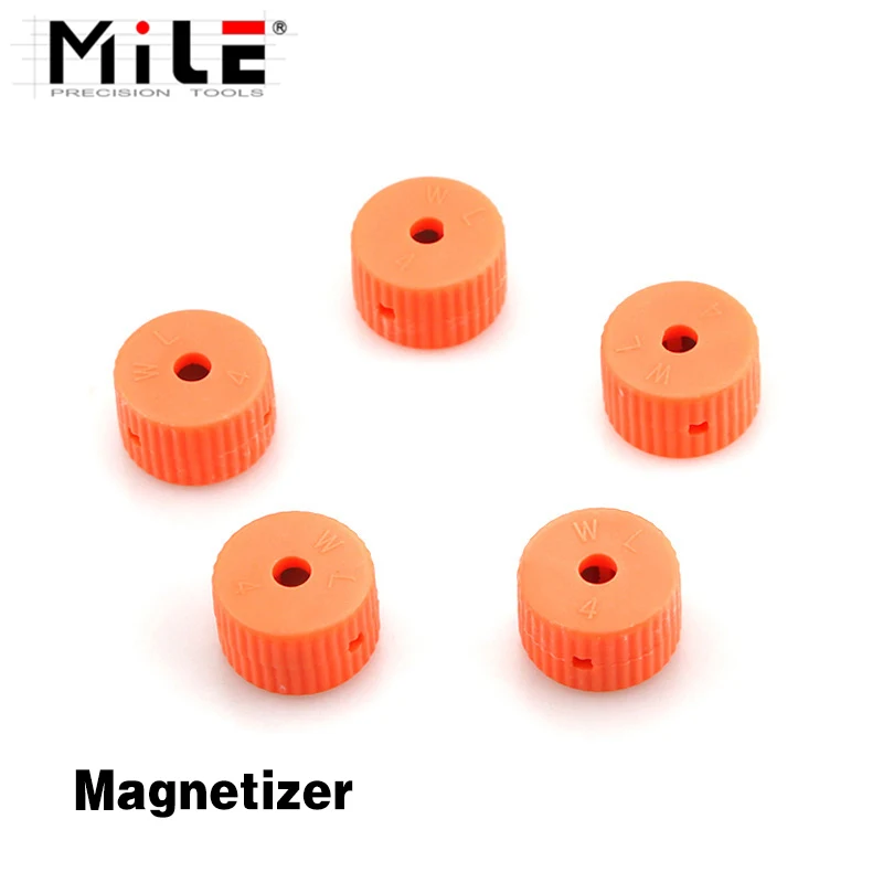 MILE 4mm Orange Mini Round Magnetic Pick Up Tool Used For Screwdriver Bits Magnetizer Ring