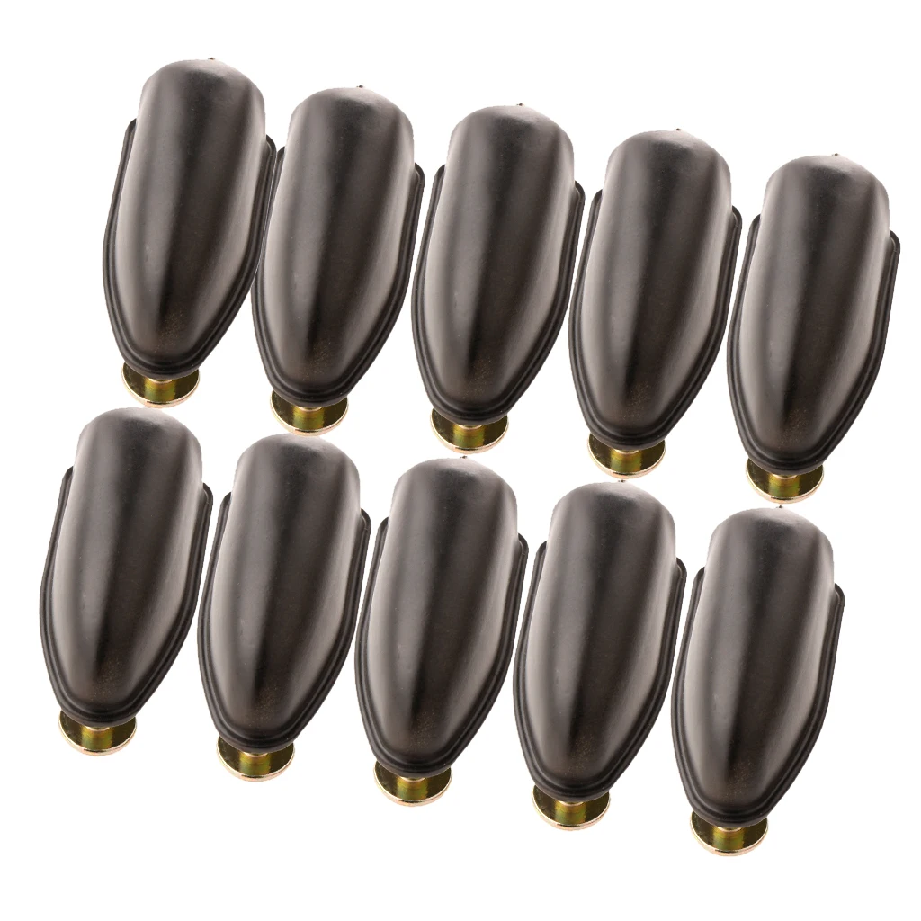 Tooyful Durable 10Pcs Metal Percussion Drum Set Lugs Bass Tom Snare Drum Claw Hooks DIY Black for Drummer