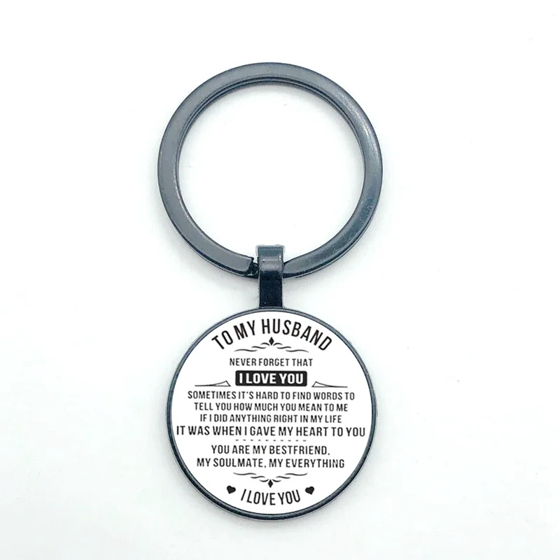 Stylish Glass Keychain for My Husband, Gift for Boyfriend, Commemorative Keychain for Couples image 2