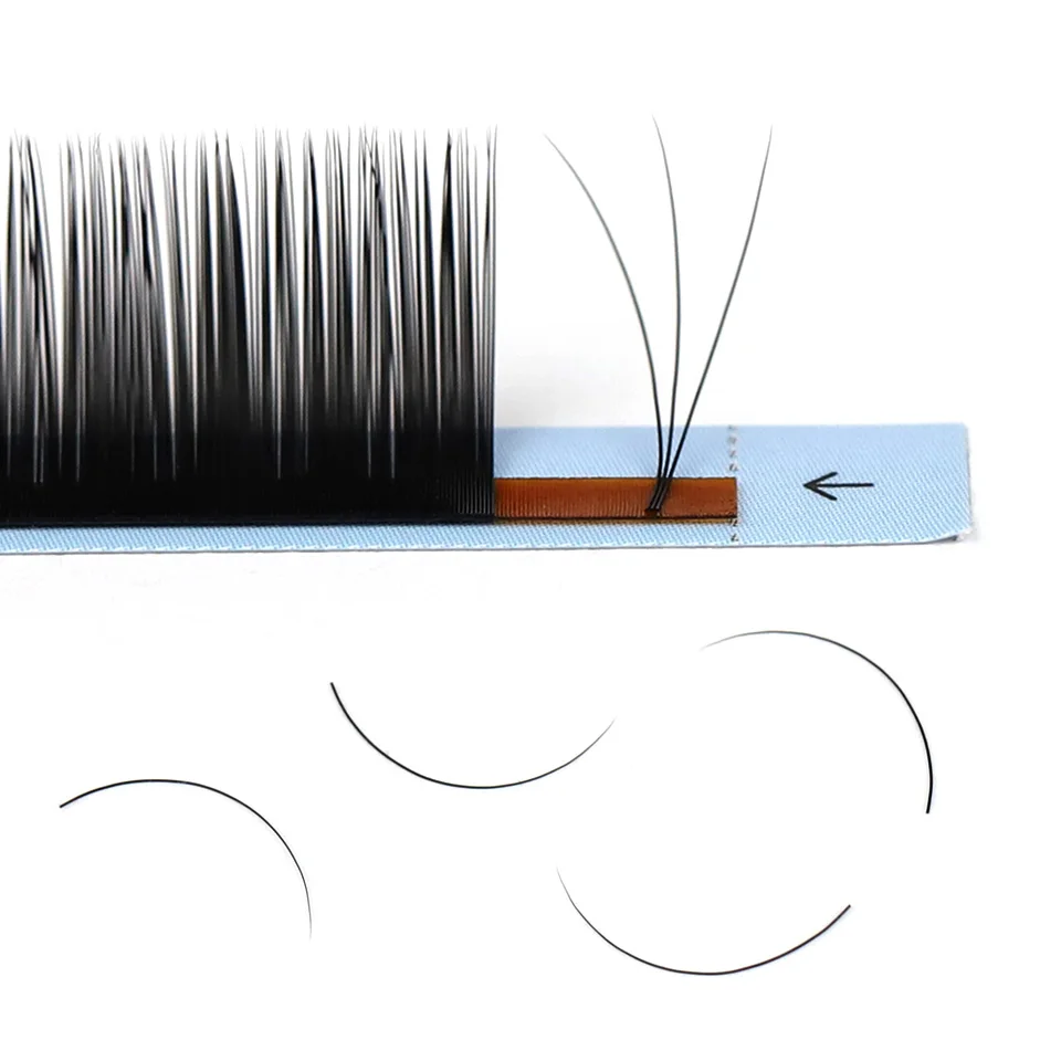 RUJADE 5 Cases/Lot False Eyelash Extensions Black Russian Volume Silk Eyelashes Regular Classic Individual Lashes Extensions