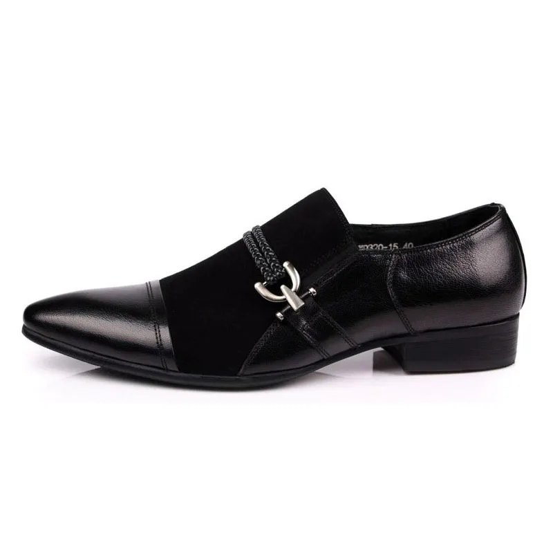 

Shoes Mens 2023 New Genuine Suede Leather Black Business Work Italian Fashion Male Shoes Slip On Wedding Dress Zapatos Footwear