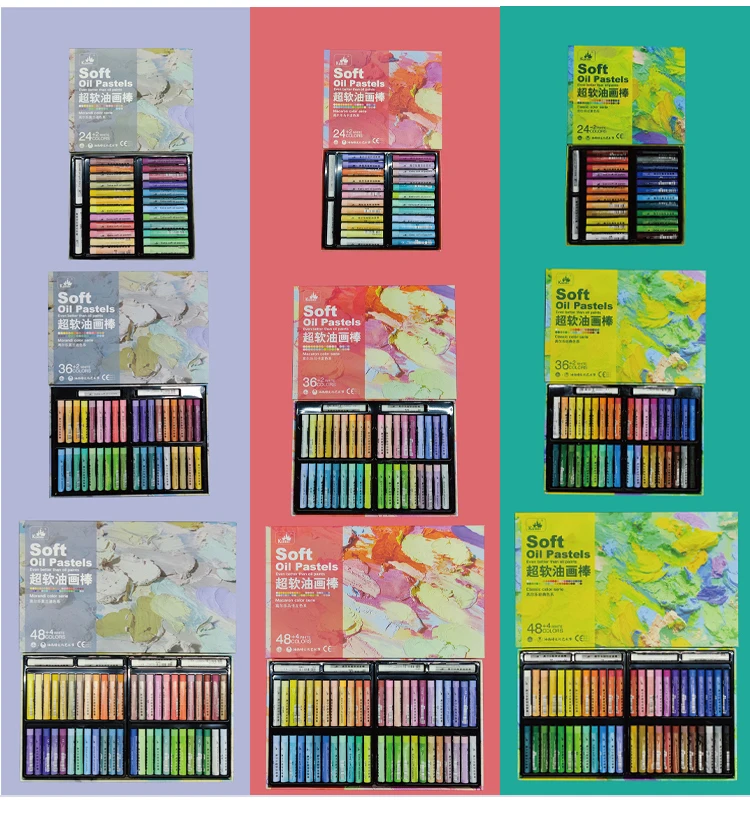 Kuelox Professionelle schwere Farbe Ölpastell Zeichnung Malerei Superweiche Ölpastell für Kunstschule Schreibwaren Buntstift – Detail 13