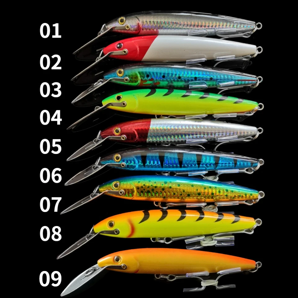 1Pc 130mm/32.5g Floating 0-5m Iron Tongue Minnow stainless steel lip Pencil Bait Dogs Bass Lure Fishing Tackle