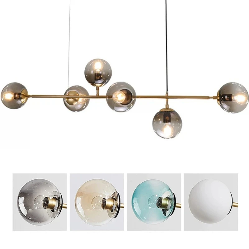 

Modern Glass Ball Pendant Lights for Living Room Dining Industrial Decor Vintage Light Pendant Restaurant Hanging Retro Lamp