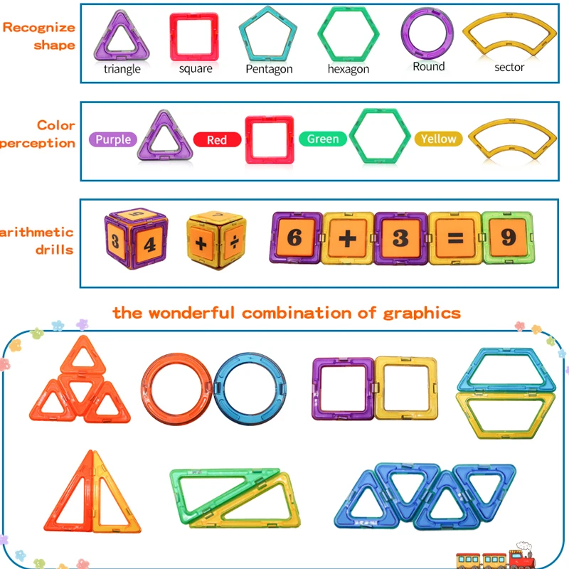 KACUU Big Size zestaw Magnetic Designer Construction Model i zabawki do budowania magnesy bloki magnetyczne edukacyjne zabawki dla dzieci